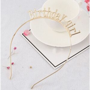 Gold "Birthday Girl" Headband Tiara